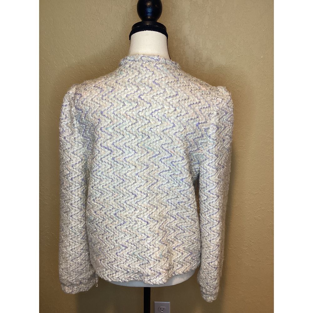 Vintage D.K. Gold by donnkenny Ladies Ivory with Pastels Blazer Coat, Size 10 - Picture 5 of 11